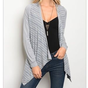 EUC Grey Drapefront Cardigan